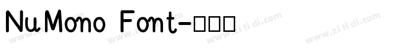 NuMono Font字体转换